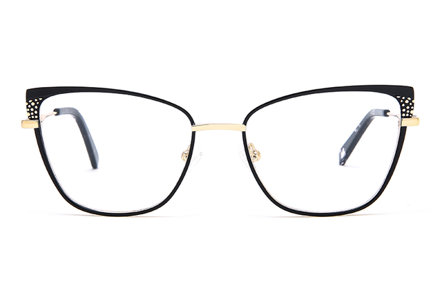 Armações de óculos de metal para olhos de gato