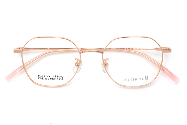 Arma&ccedil;&atilde;o de &oacute;culos de metal - ouro rosa