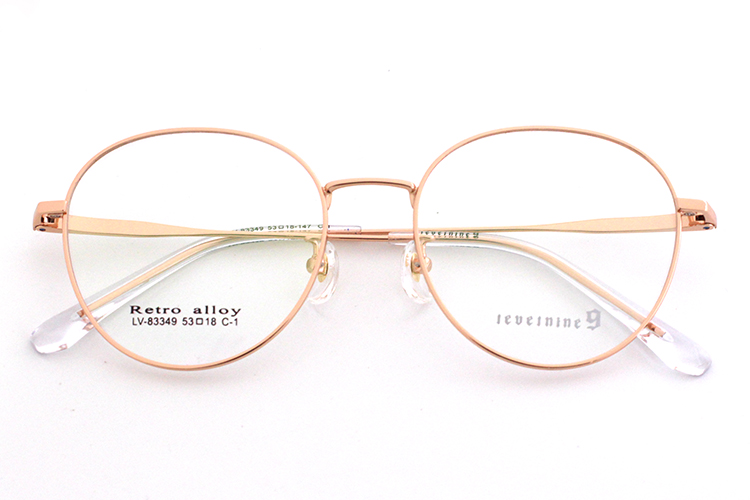 &Oacute;culos Redondos com Aro Met&aacute;lico - Dourado