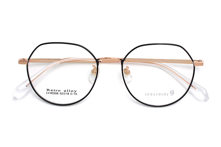 &Oacute;culos Masculino Metal - Preto e Dourado