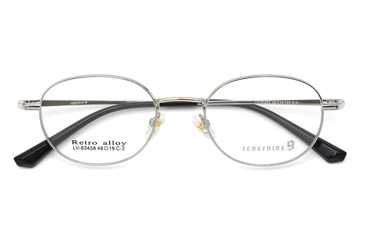 &Oacute;culos Ovais de Metal - Prata