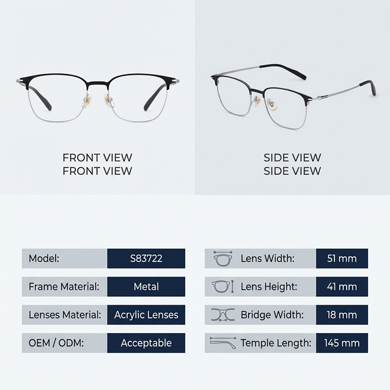 Arma&ccedil;&otilde;es de &oacute;culos de metal LevelNine S8372200013 