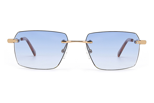 Óculos de sol de metal sem aro