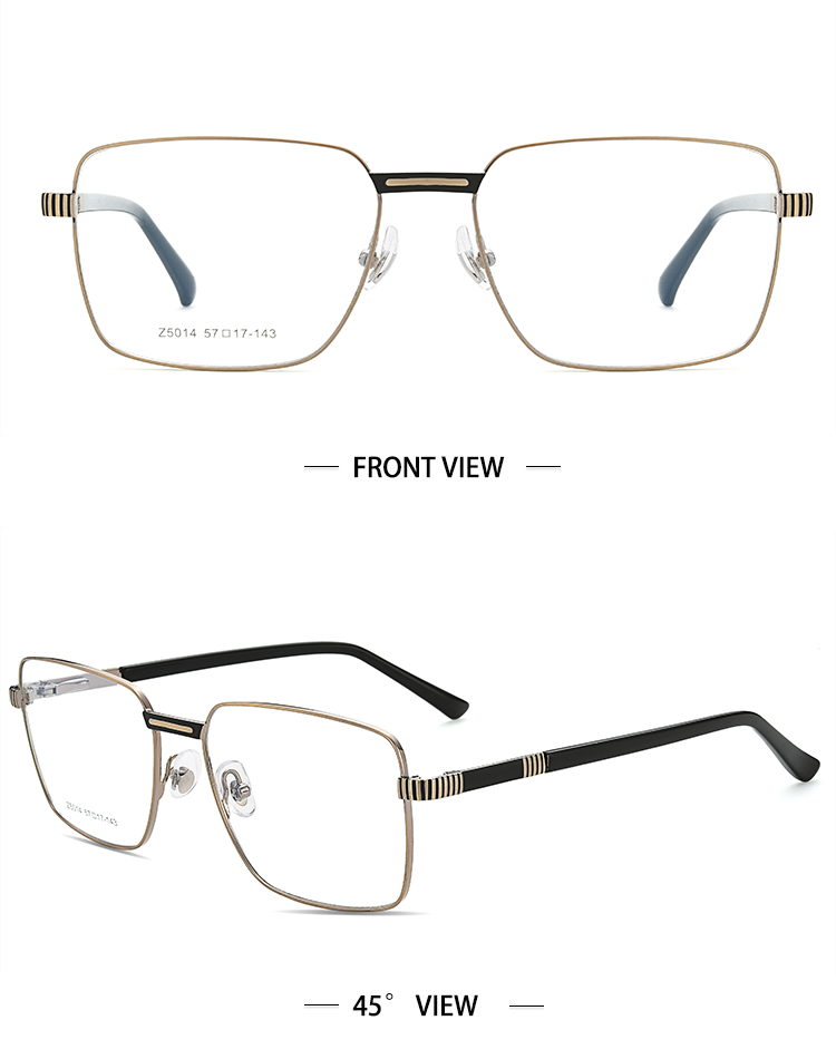 &Oacute;culos com arma&ccedil;&atilde;o quadrada de metal