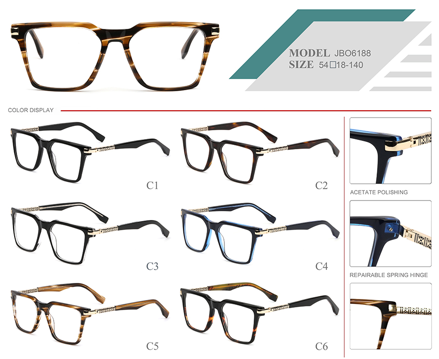 arma&ccedil;&atilde;o de &oacute;culos marrom terroso JBO6188 - 38