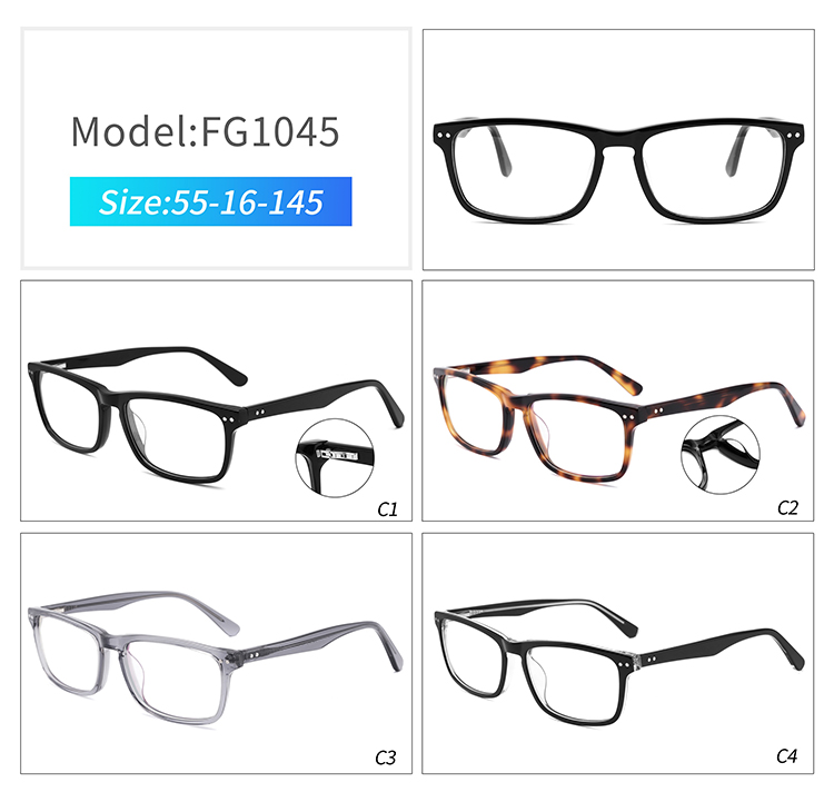 &oacute;culos de acetato para mulheres FG1045