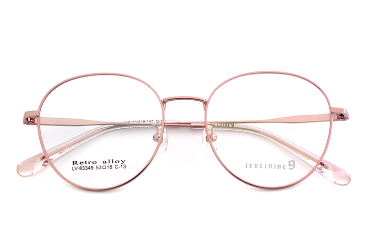 &Oacute;culos Redondos com Aro Met&aacute;lico - Ouro Rosa