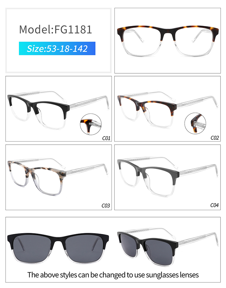 arma&ccedil;&otilde;es de &oacute;culos vintage FG1181