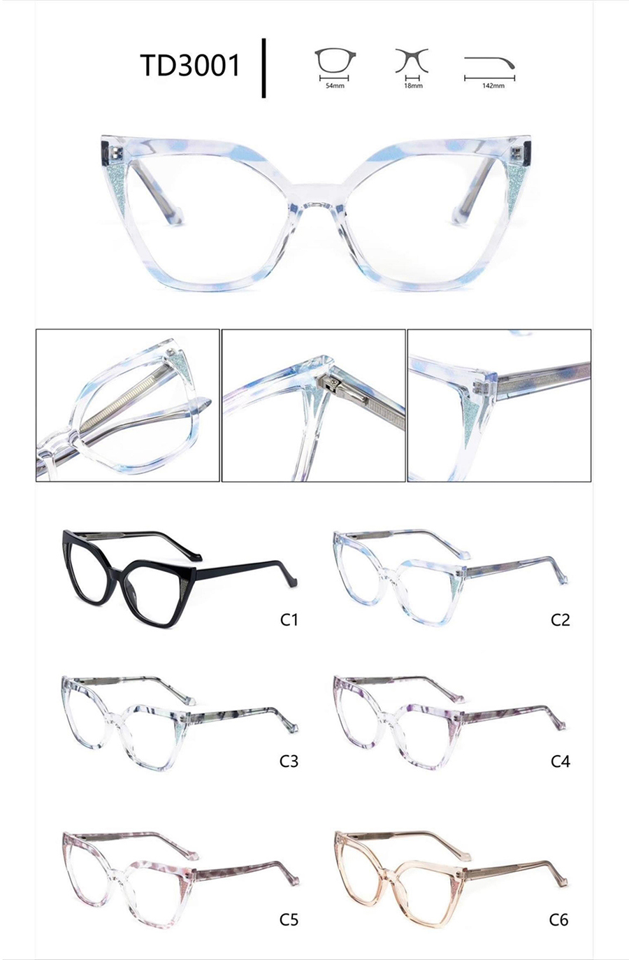 arma&ccedil;&otilde;es de &oacute;culos premium TD3001