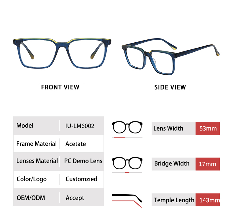 &Oacute;culos com arma&ccedil;&atilde;o retangular