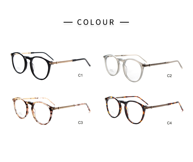 Arma&ccedil;&otilde;es &Oacute;pticas Redondas de Acetato - Cor