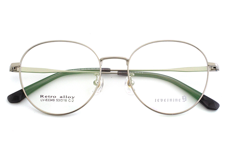 &Oacute;culos redondos com aro de metal -Prata