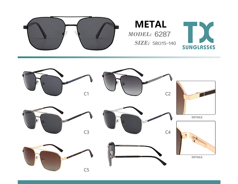 &Oacute;culos de sol de metal por atacado 6287