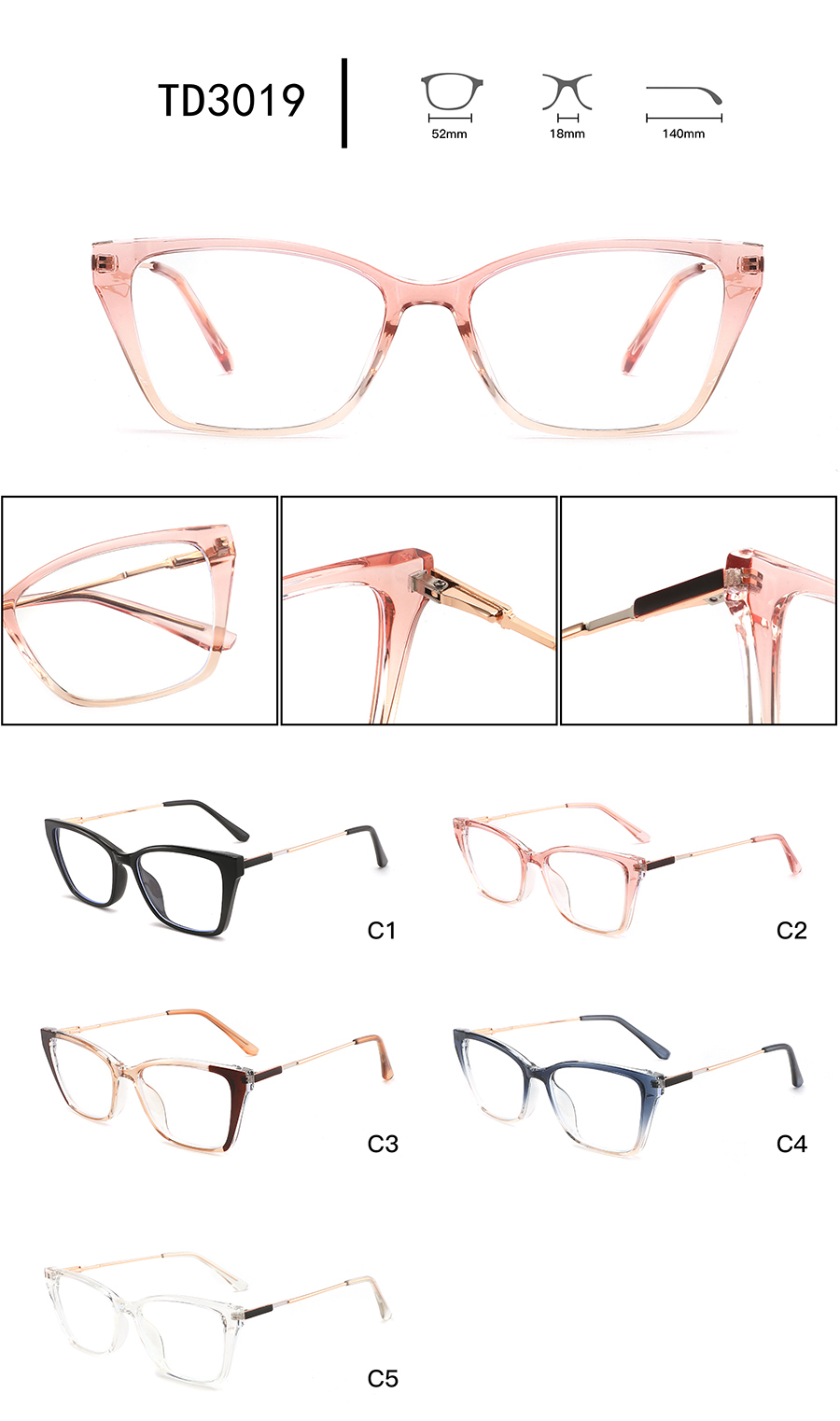 arma&ccedil;&otilde;es de &oacute;culos mais recentes para homens TD3019