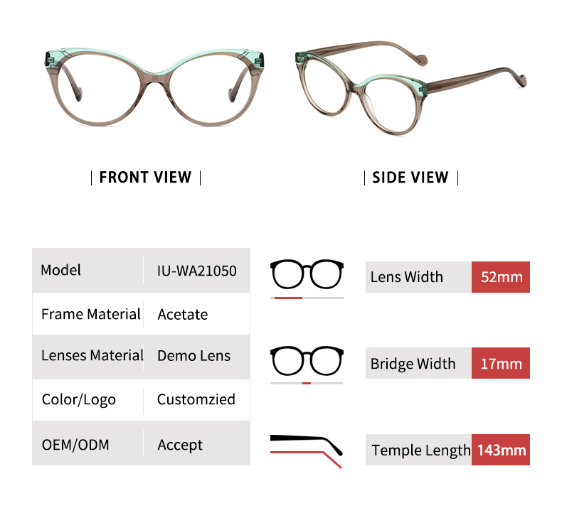 Arma&ccedil;&otilde;es de &oacute;culos femininos tipo olho de gato_detials