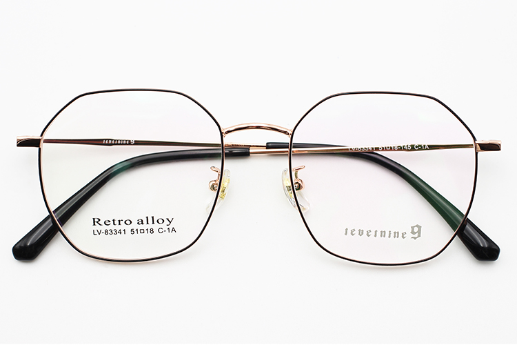 &oacute;culos de metal - Marrom