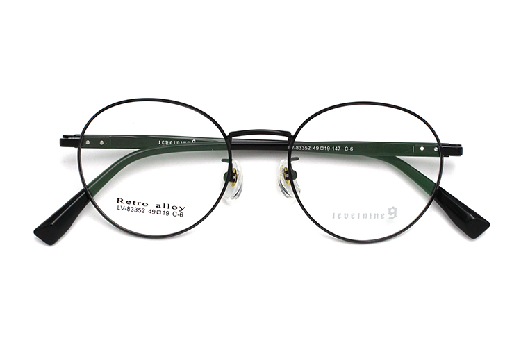 &Oacute;culos com Arma&ccedil;&atilde;o Redonda Metal - Preto