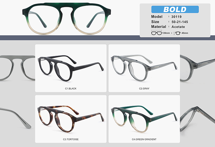 Arma&ccedil;&otilde;es de &oacute;culos de acetato no atacado YC30119