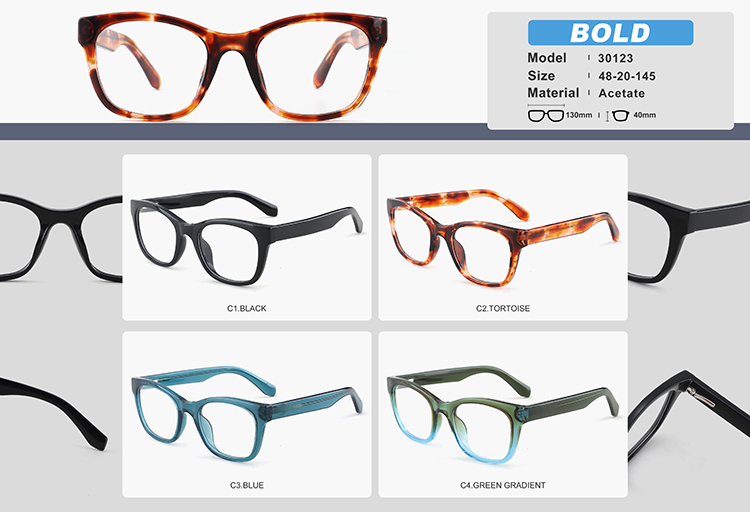 Arma&ccedil;&otilde;es de &oacute;culos de acetato no atacado YC30123