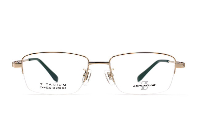 Óculos de titânio semi sem aro, armações de vidro ocular 66320