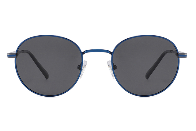 Óculos de sol redondos com armação de metal