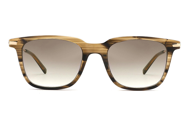 Óculos de sol quadrados de acetato e metal