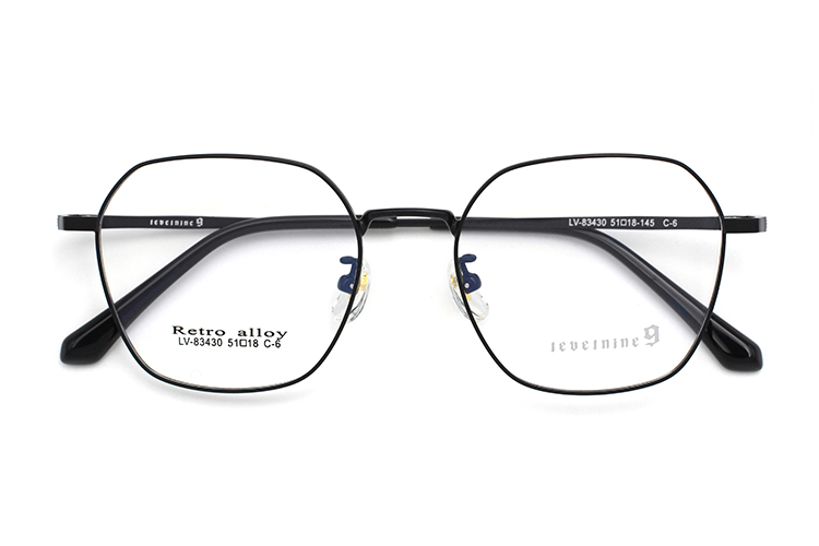 Arma&ccedil;&otilde;es de &oacute;culos femininos de metal - preto