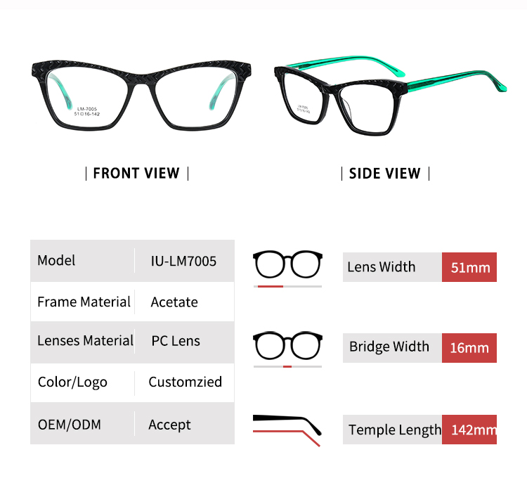 &Oacute;culos de olho de gato vintage - tamanho