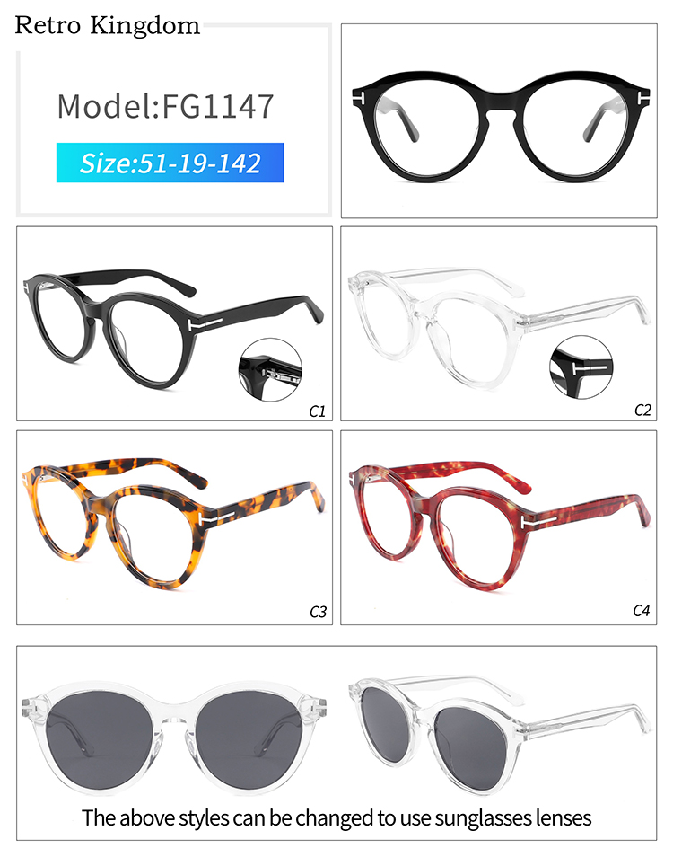 arma&ccedil;&otilde;es de &oacute;culos vintage FG1147