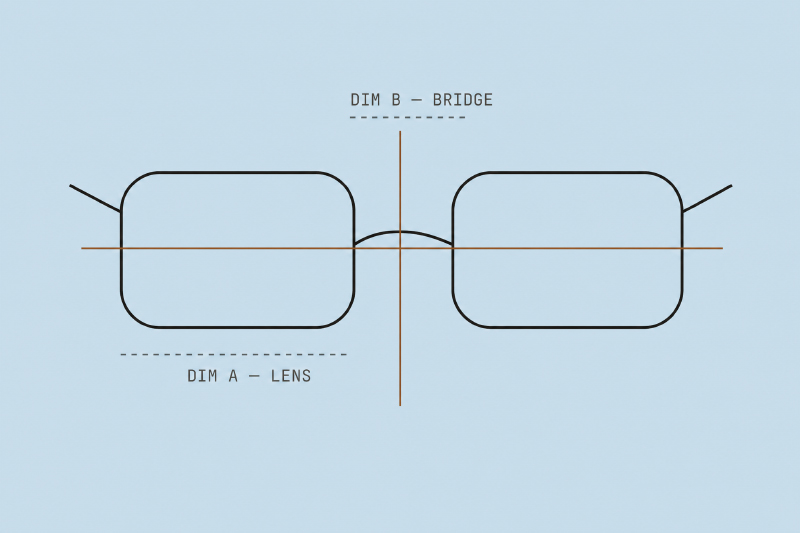 Esboço de design de moldura óptica personalizado para projetos de óculos OEM e ODM